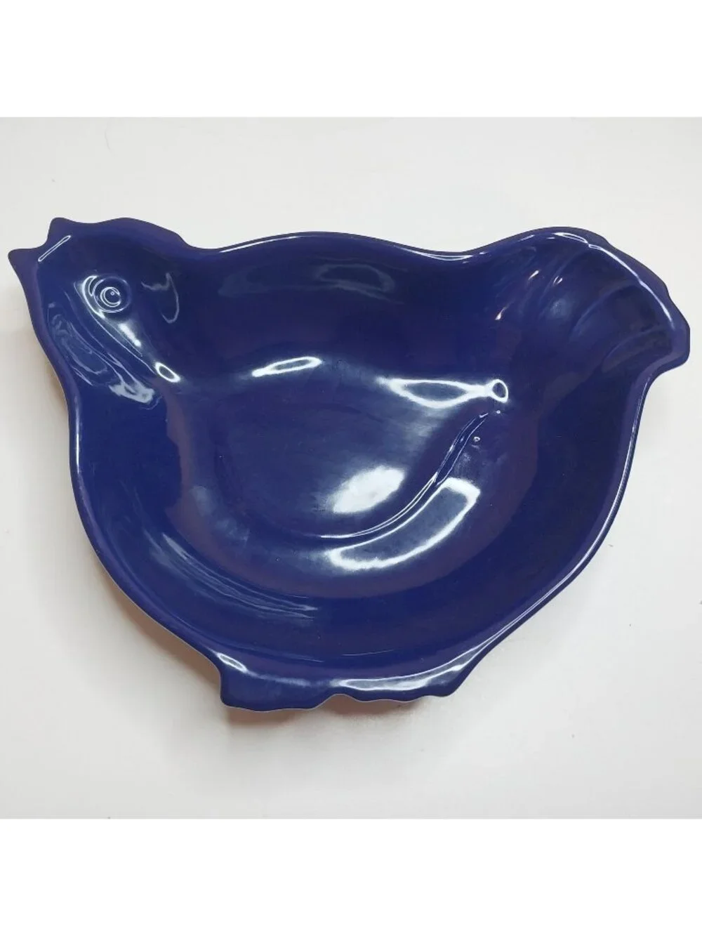 Cerutil Stoneware Blue Chicken Baking Serving Dish Portugal Hand Numbered